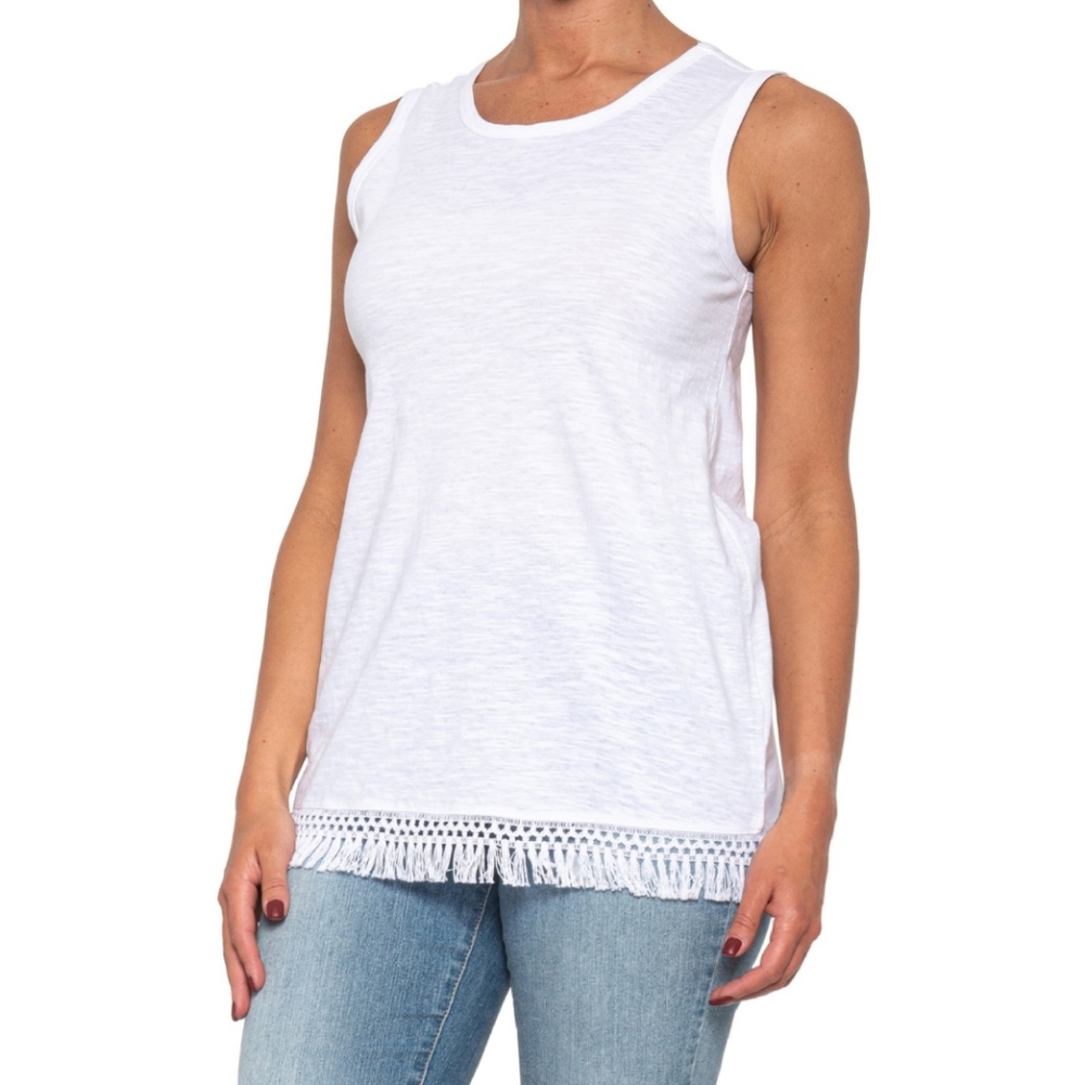 🆕 Dylan Slub Fringe Tank Top - M - NWT
